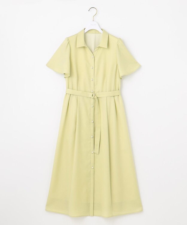 ANY SIS 【接触冷感・UVカット・速乾】スムージーポリエステル シャツワンピース 【WEB限定】ライム