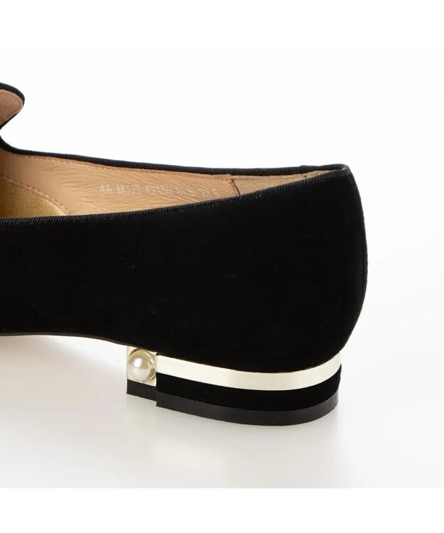 MODE ET JACOMO <MODE ET JACOMO>ビジューバックル付きオペラシューズ ブラックスエード