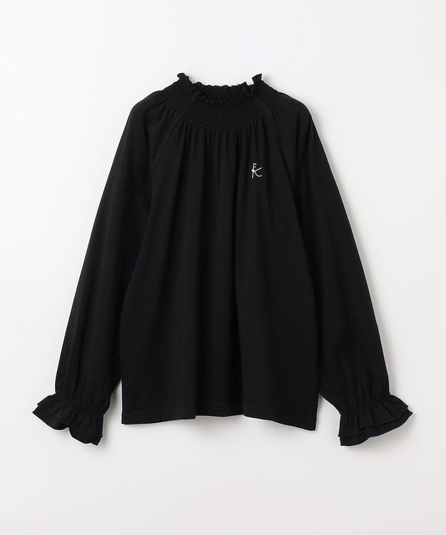 組曲 KIDS 【150-160cm】シャーリング Tシャツ ブラック系