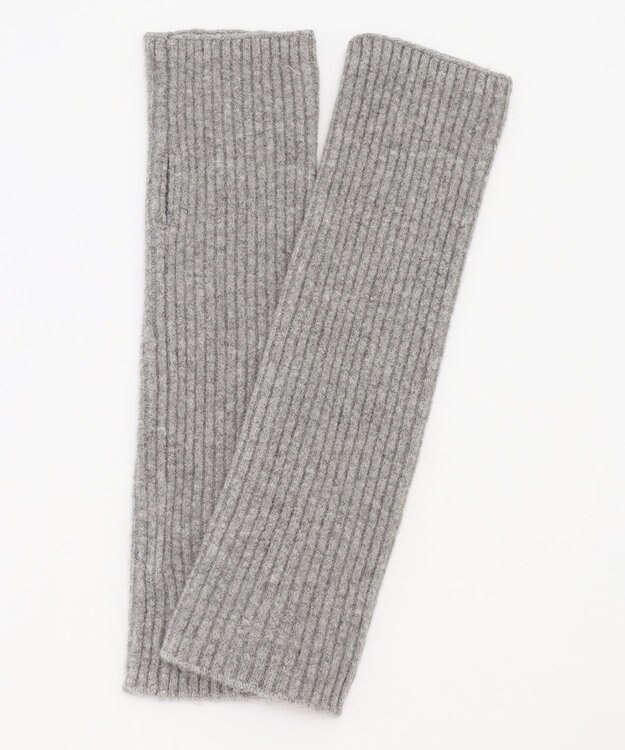 UNFILO ふわふわニット アームウォーマー グレー