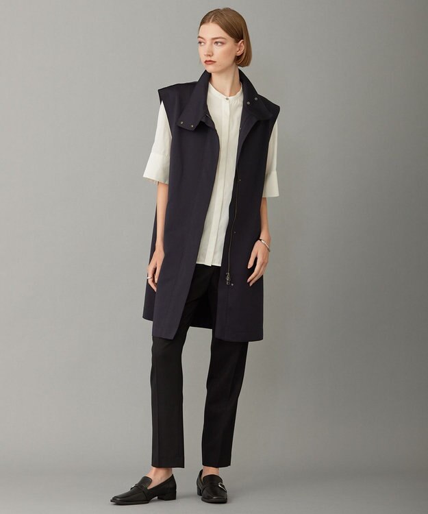 ICB ボンディングツイル スリーブレスアウター ネイビー系