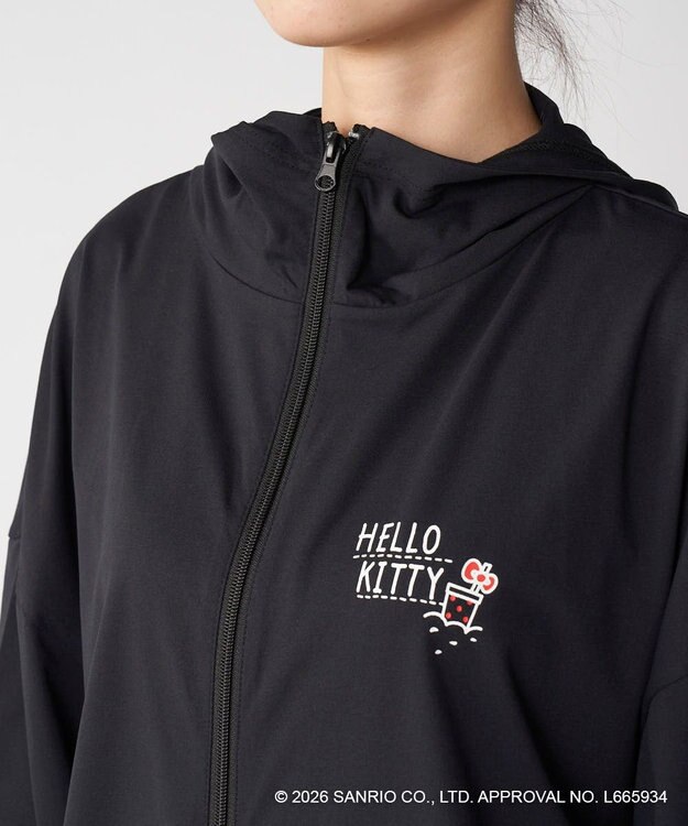 OP／FILA 【Ocean Pacific×ハローキティ】ラッシュパーカー ブラック