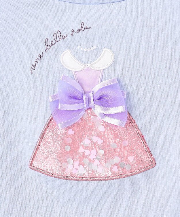 ANY KIDS しゃらしゃらモチーフ Tシャツ サックスブルー（ドレス）