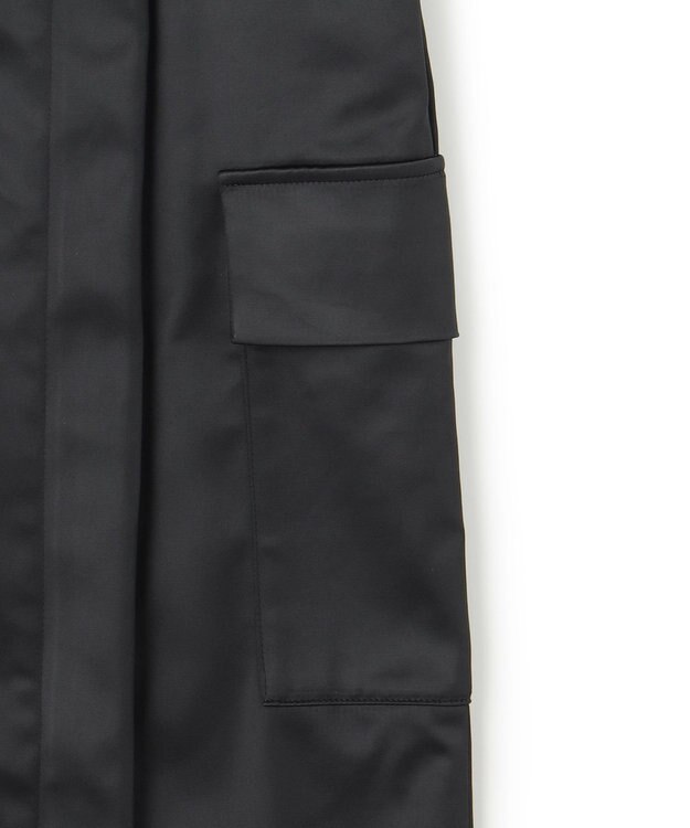 ICB 【洗える】 ハイマルチストレッチサテン スカート ブラック系