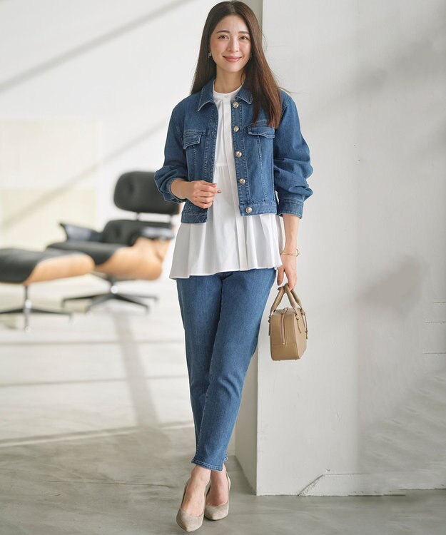 組曲 ライトデニム ジャケット インディゴネイビー系