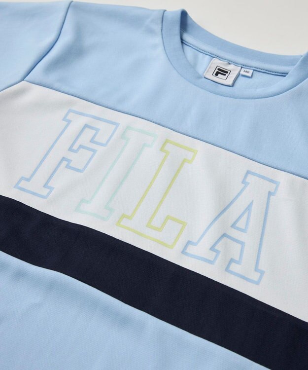 OP／FILA 【FILA】ドライピケ半袖Tシャツ サックス
