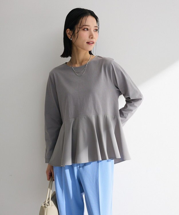 Green Parks ペプラムドッキングプルオーバー Gray