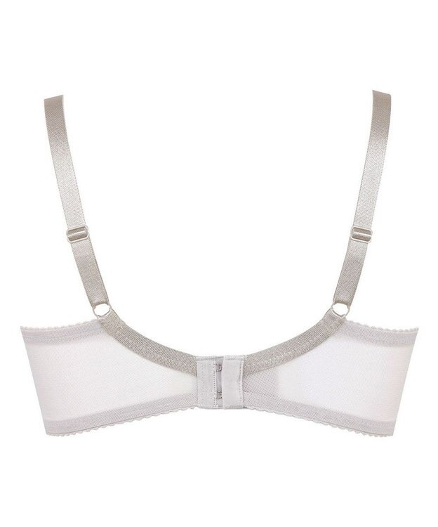 WACOAL 【リボンブラ】 【脇すっきり】 ブラジャー 脇高設計 着やせシルエット 動いても谷間をキープ ペアショーツあり レディース BRB413 /ワコール グレー