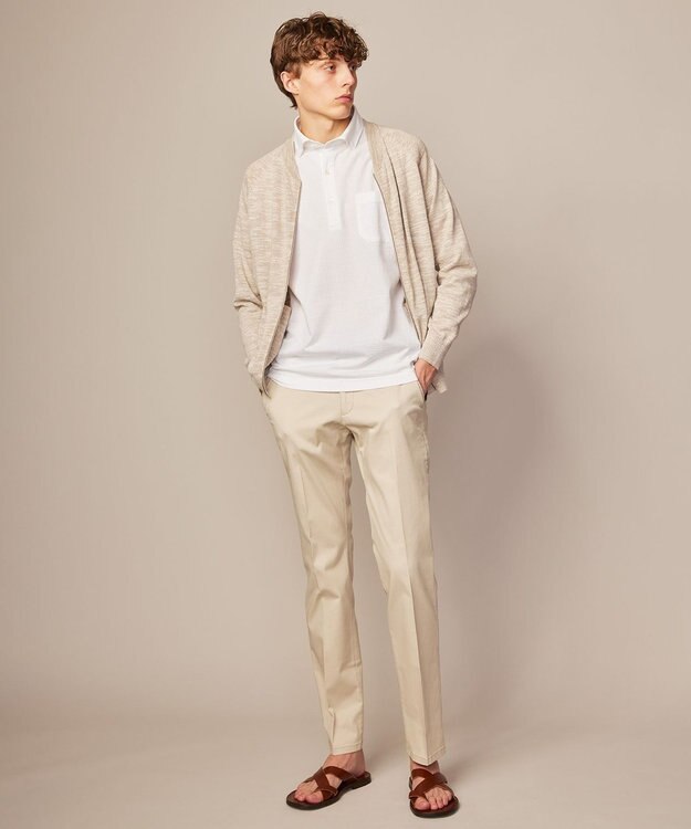 JOSEPH ABBOUD 【キングサイズ・ウエストも伸びる！】オーガニックストレッチ パンツ アイボリー系8