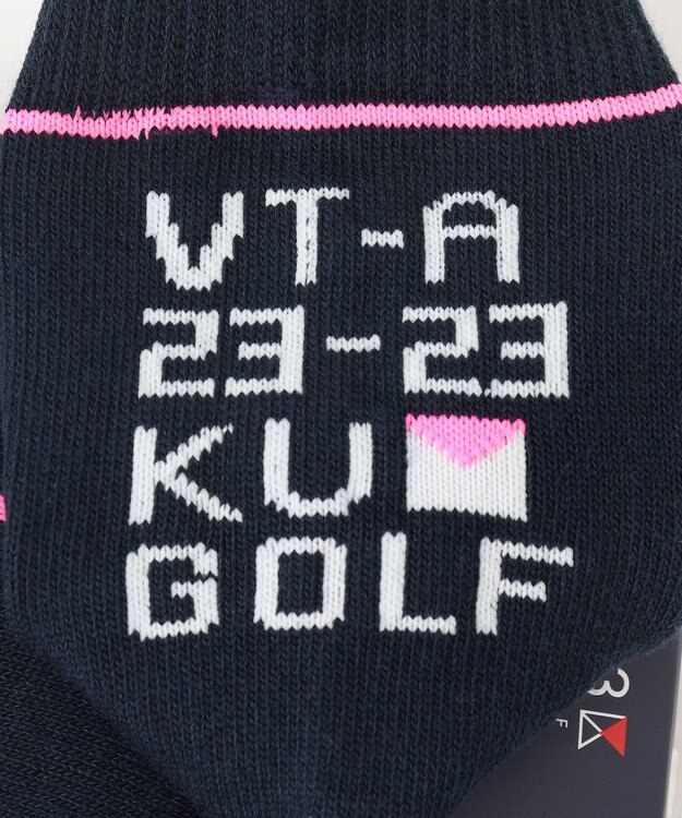 23区GOLF 【WOMEN】ネオンライン ショートソックス ネイビー系