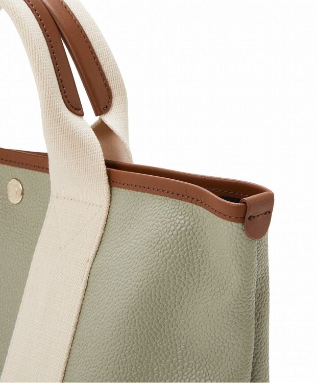 TOPKAPI 【Breath TOPKAPI】SCOTCH GRAIN スコッチグレイン ネオレザー ミニ トートバッグ グリーングレー