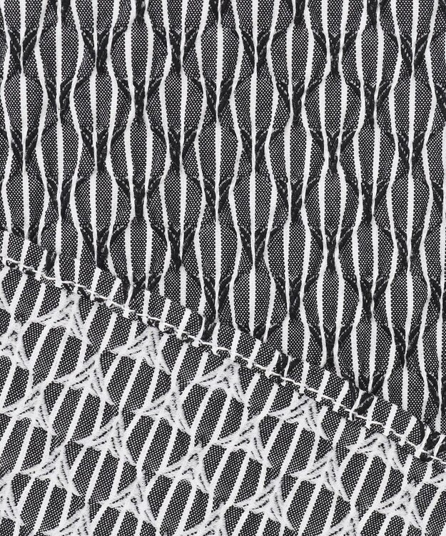 JOSEPH HOMME トライジャガード ストライプ ストレッチ レギュラーカラーシャツ ブラック系1