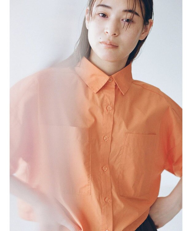 Green Parks ＫＢＦ　ショート丈ミリタリーシャツ Orange