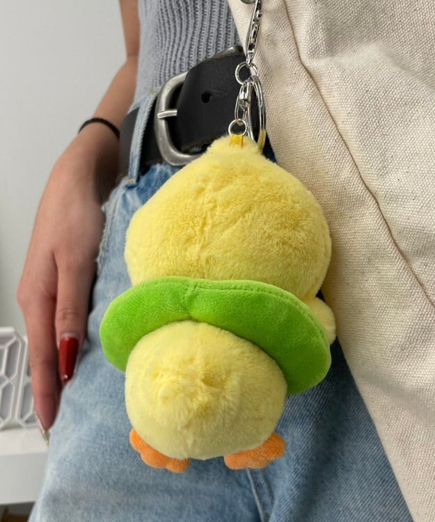 WEGO まゆげひよこぬいぐるみキーホルダー 柄1