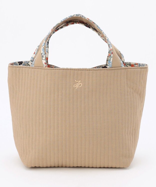 J.PRESS LADIES 【WEB限定カラーあり・リバーシブル】キルティング ミニトートバッグ モカ系