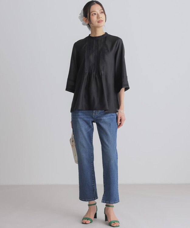 組曲 クラウドローン ブラウス ブラック系