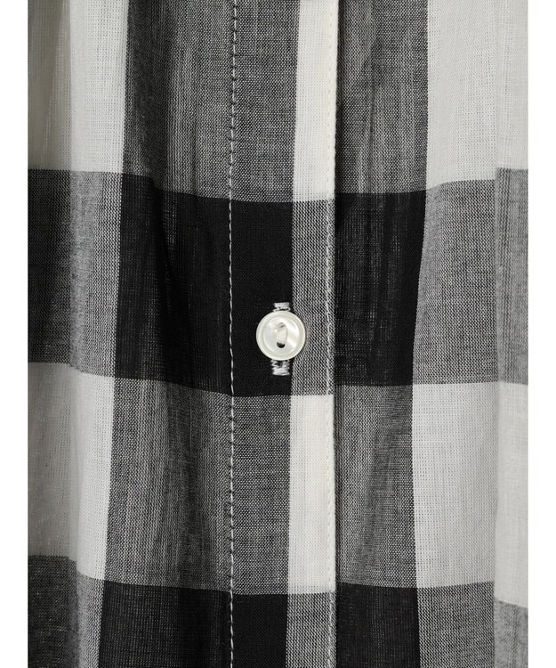 Green Parks インド綿 ギンガムチェックノースリーブワンピース Gingham Check