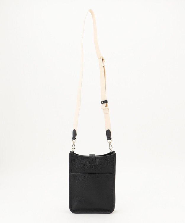 LA BAGAGERIE スクエアレザーミニショルダーバッグ ブラック