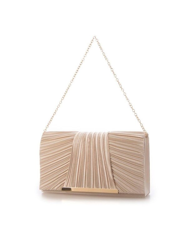 UNBILLION カシュカシュ cachecache / チェーンショルダー付きクラッチバッグ ベージュ