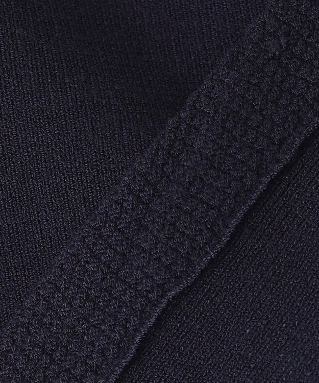 組曲 KIDS 【150-160cm】ラウンドカラー ニットジャケット ネイビー系