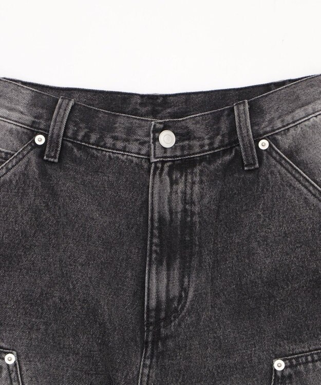 WEGO ダブルニーダメージデニムショーツ デニムブラックソノタ