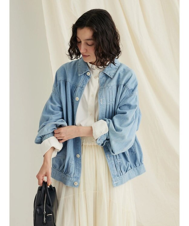 CRAFT STANDARD BOUTIQUE ライトデニムギャザーＧジャン Light Indigo