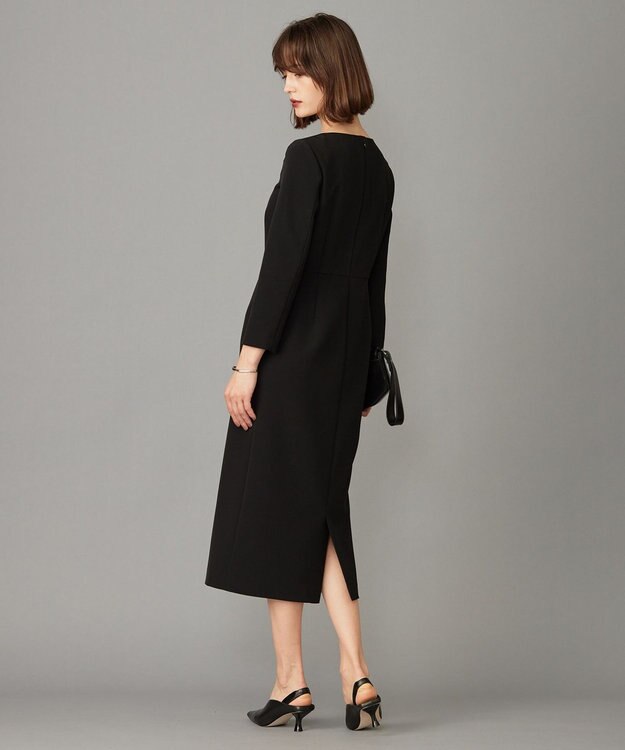 ICB 【洗える・ブラックフォーマル】 TaPeダブルクロス ワンピース ブラック系