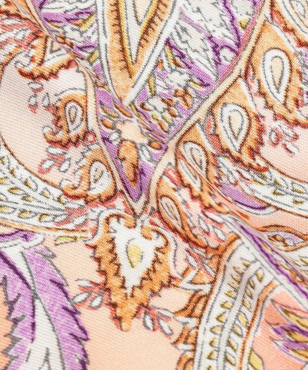 23区 Erica ペイズリー柄 ダイヤ スカーフ ピンク系