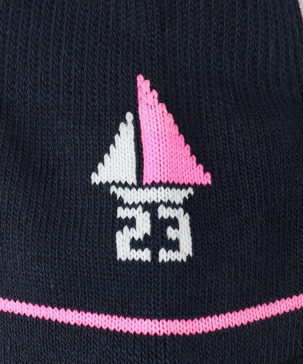 23区GOLF 【WOMEN】ネオンライン ショートソックス ネイビー系