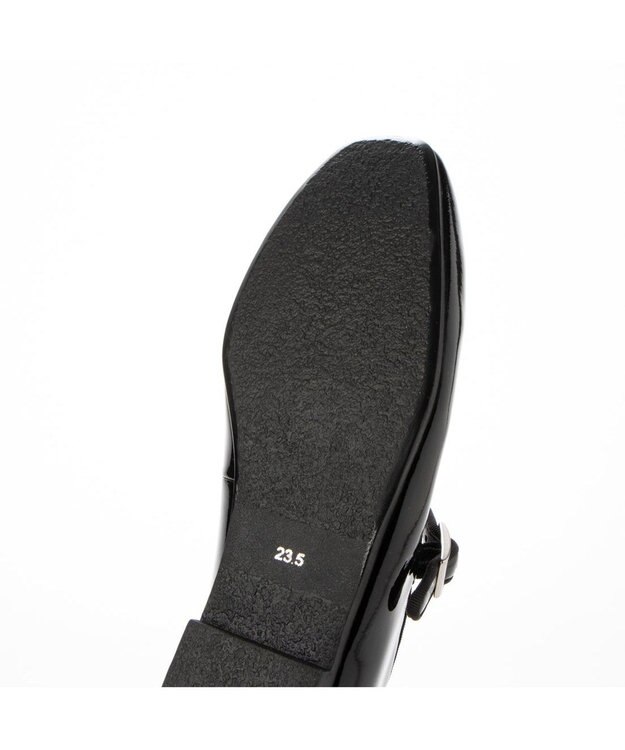 ing <ing>【WEB限定】ストラップフラットシューズ ブラックエナメル