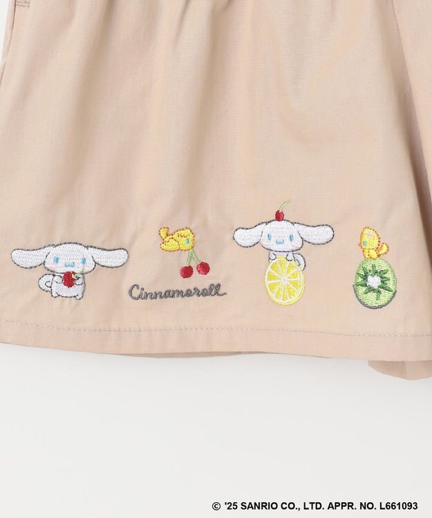 ANY KIDS 【any FAM ×サンリオキャラクターズ】裾刺繍 キュロット シナモロール×ベージュ