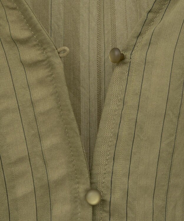 Green Parks ドロストネックフレンチスリーブブラウス Khaki