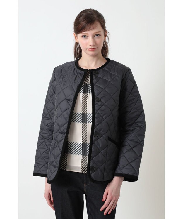 DAKS DAKS×LAVENHAM ノーカラージャケット ネイビー