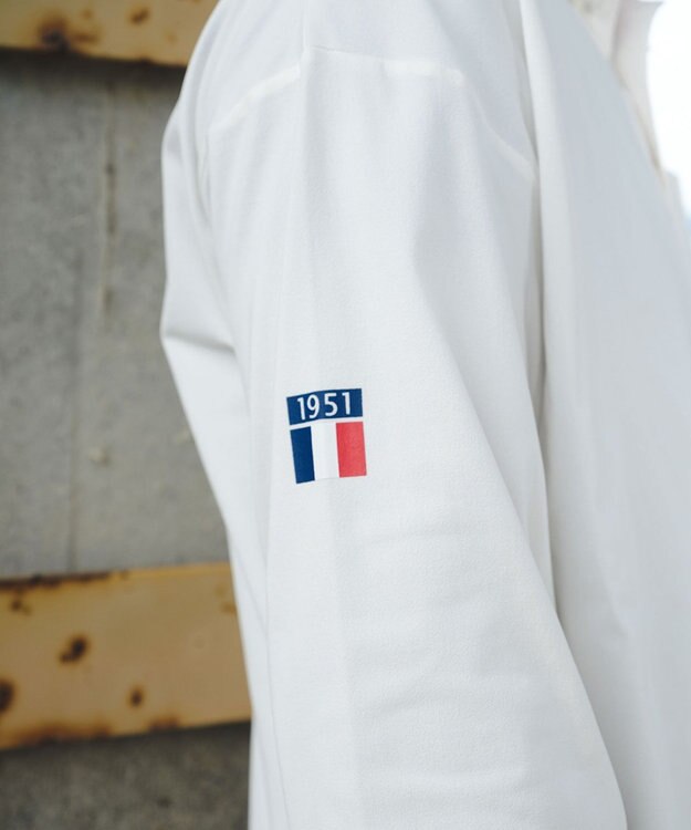 SHARE PARK MENS 【UVケア・吸水速乾・ストレッチ・軽量 】エンブレムポロTシャツ（L・XLサイズ） ホワイト系