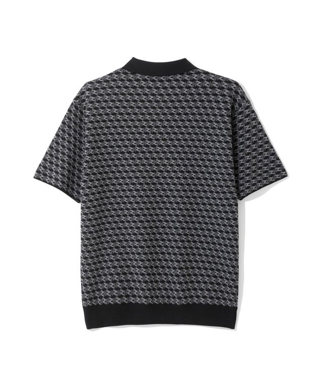 ZERO HALLIBURTON 半袖モノグラムニットポロシャツ ZHG-M5A4d 85116 ブラック