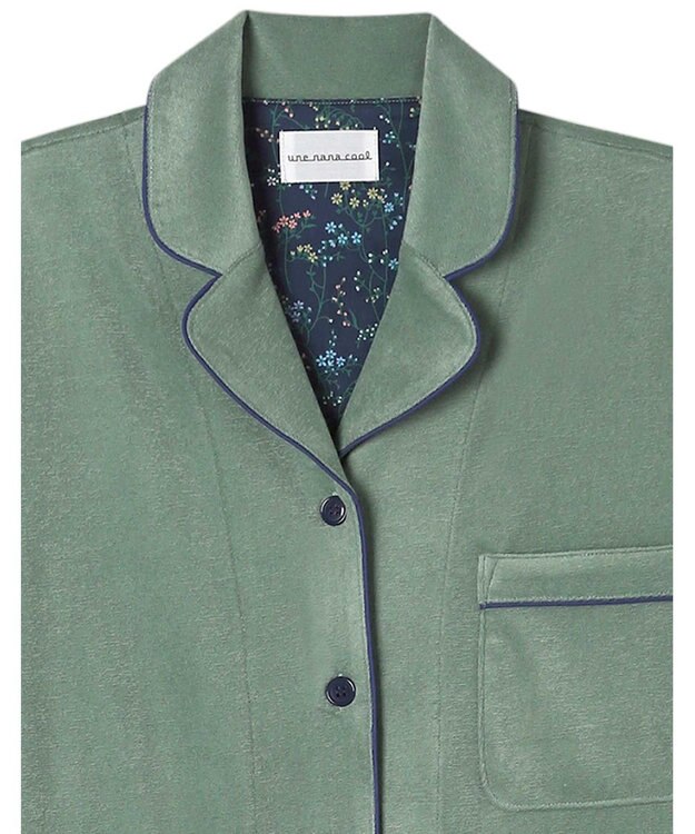 une nana cool なめらかパイルパジャマ MADE WITH LIBERTY FABRIC グリーン