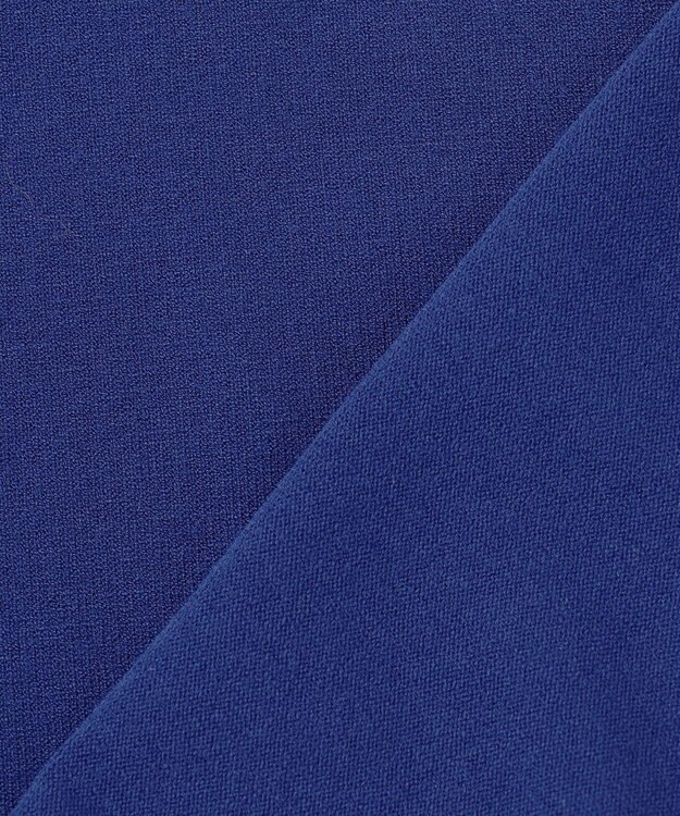 23区 S 【洗える】ヴィスコースストレッチ 半袖 ニット ブルー系