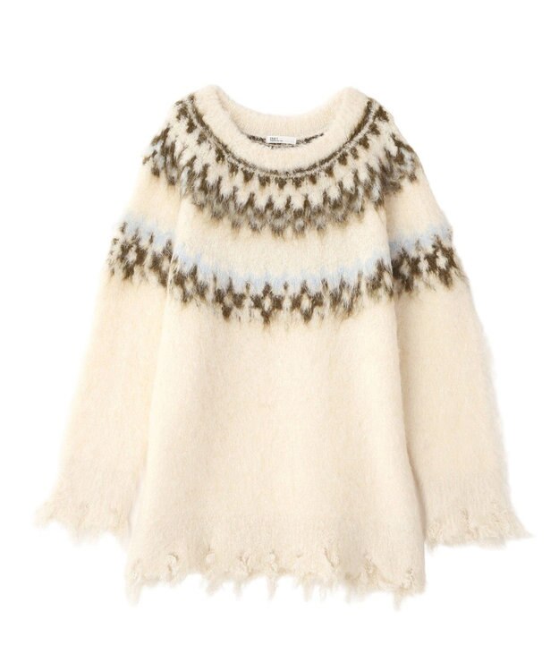 CRAFT STANDARD BOUTIQUE ノルディック起毛ニットプルオーバー Ivory