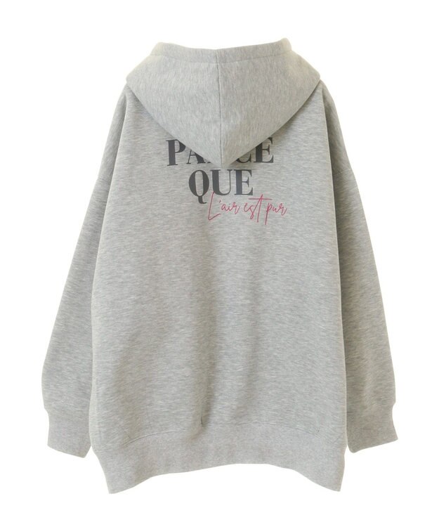 earth music&ecology アソートロゴフーディー Gray Mixture