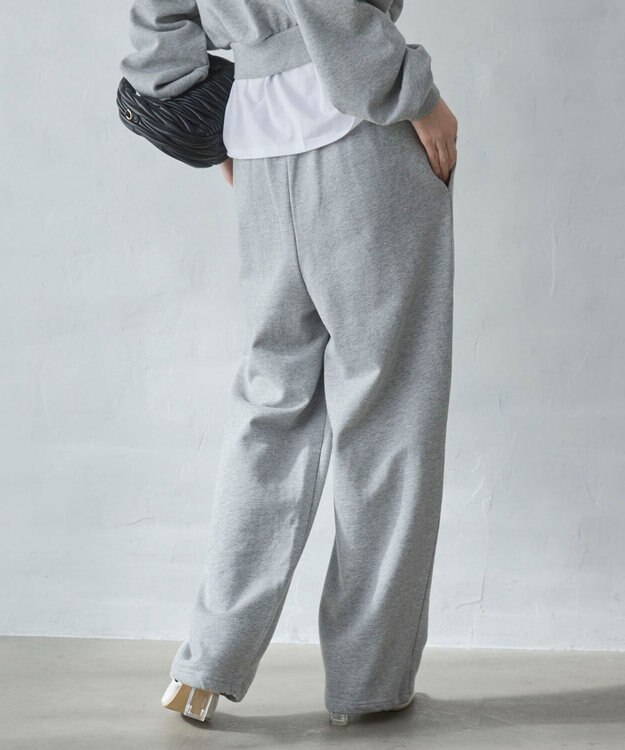 WEGO 【ウエストゴム/XSSMサイズ展開】スウェットワイドパンツ 杢グレー