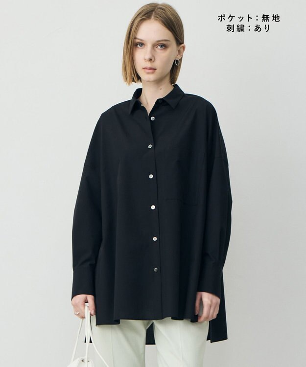 ICB 【3/6-3/22期間限定・受注生産】クリーンブロード シャツカスタマイズ 黒シャツ×ポケット無地×刺繍あり