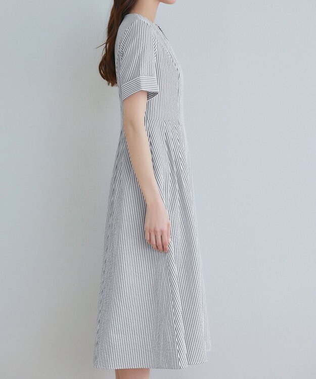 Tiaclasse 【洗える】サッカーストライプワンピース オフストライプ