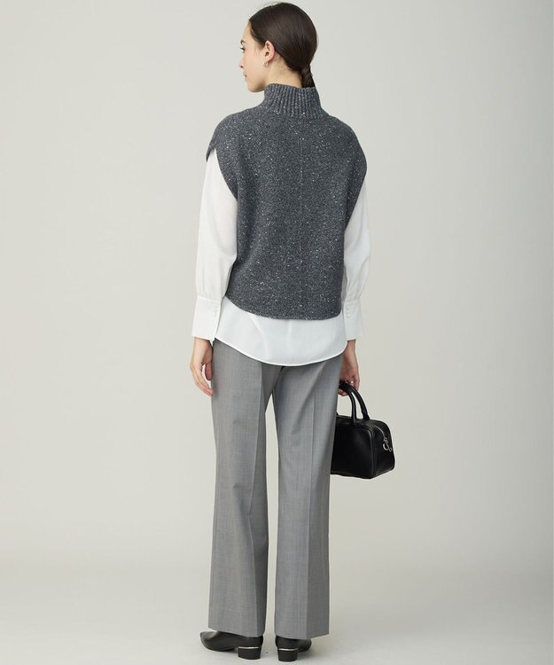 ICB L 【30th ANNIVERSARY】 カシミヤブレンドルレックス ハイネックニットベスト ミディアムグレー