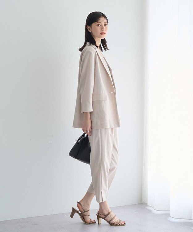 YECCA VECCA 【UVカット】サラサライージーテーパードパンツ Light Beige
