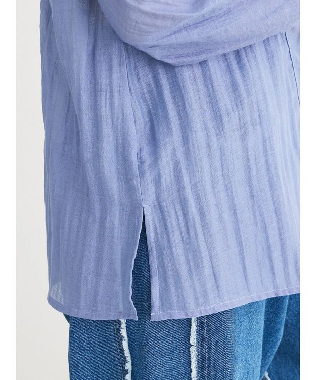 Green Parks フリルブラウス Blue