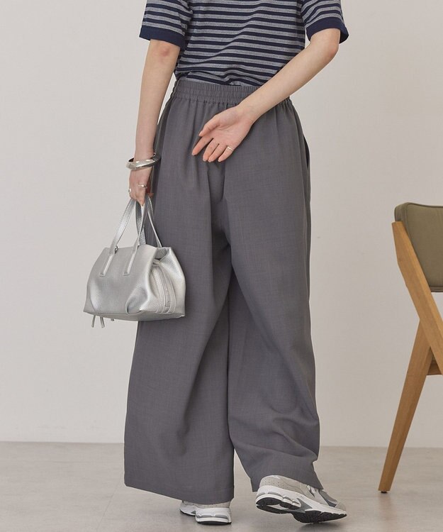 AMERICAN HOLIC 【マルチ機能】ドライタッチワイドパンツ Gray Mixture