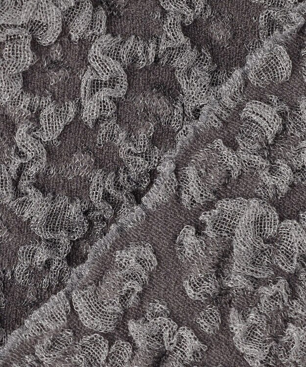 自由区 【カトリエムブーケ】Une forme bosselee ギャザーディテールボタンフロントプルオーバー グレー