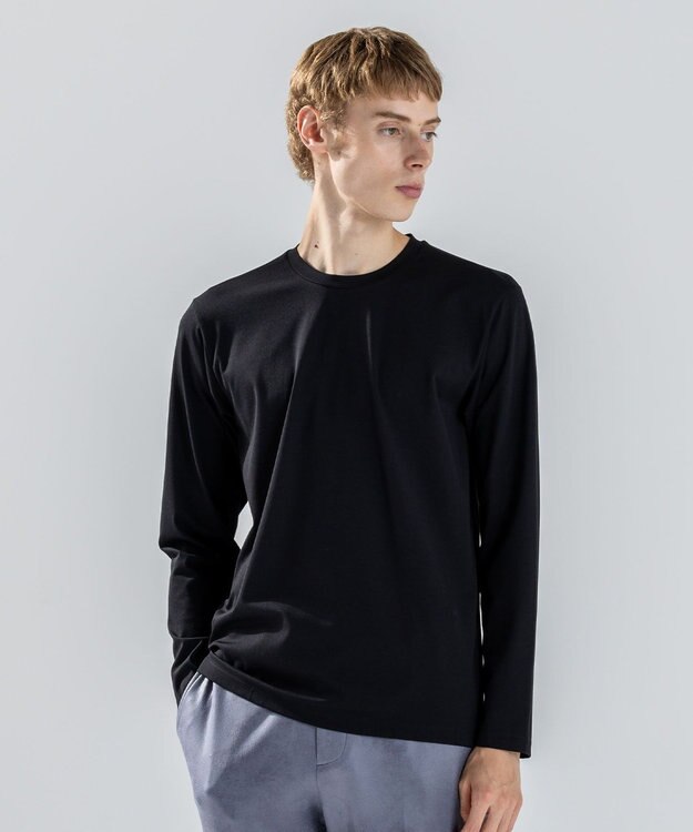 JOSEPH HOMME ハイゲージベアスムース　クルーネック長袖Ｔシャツ ブラック系