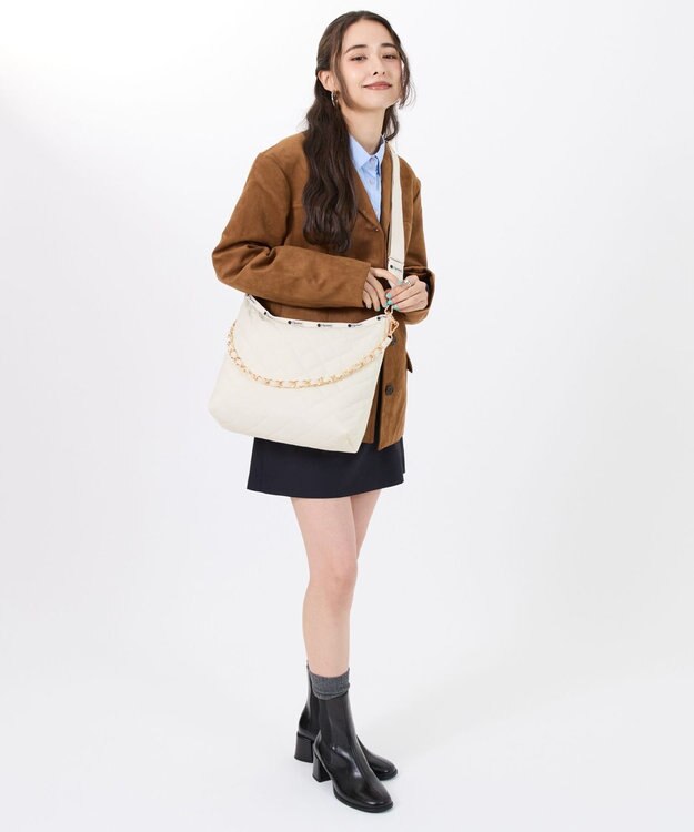 LeSportsac CHAIN MED ZIP SHOULDER/サンドバーチェーンキルト サンドバーチェーンキルト