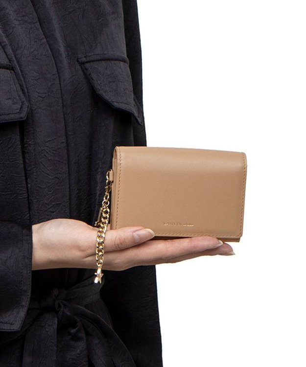 LANVIN en Bleu ルナ 名刺入れ ベージュ